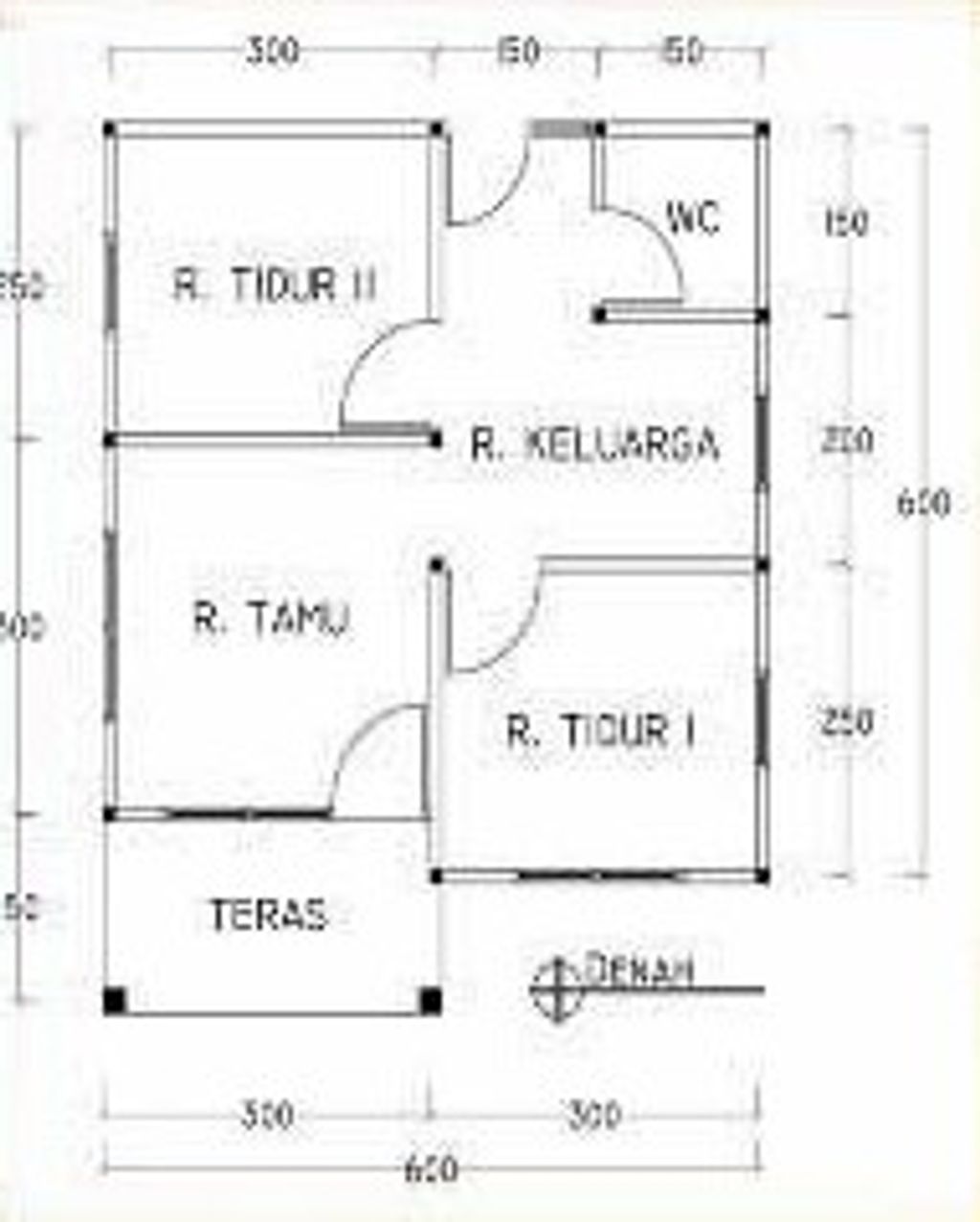 foto denah rumah tipe 36 perumahan DARUSSALAM SEJAHTERA