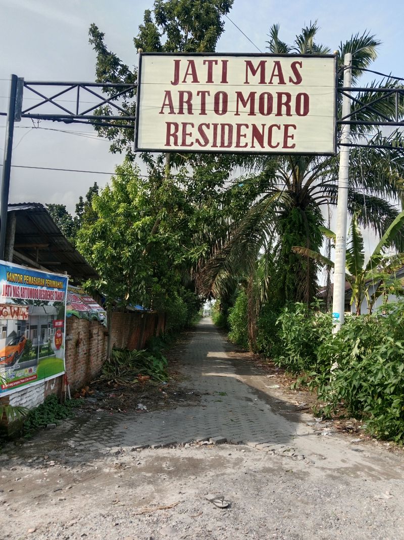 foto gerbang perumahan Jati Mas Artomoro Residence Tahap II