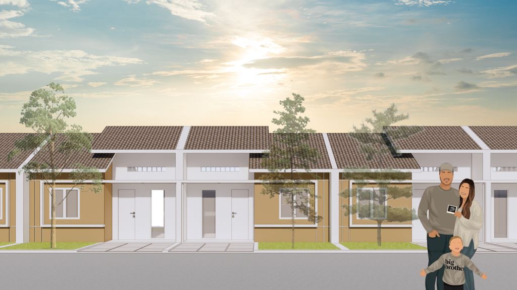 foto tampak rumah tipe BERGENIA perumahan D'GRAND LIVING