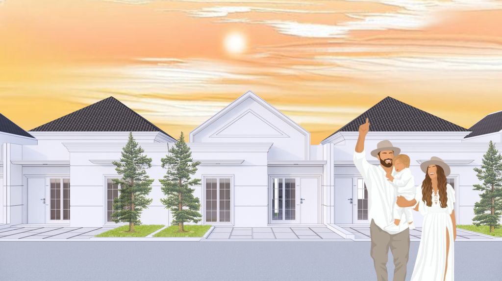foto tampak rumah tipe CHRYSANT perumahan D'GRAND LIVING