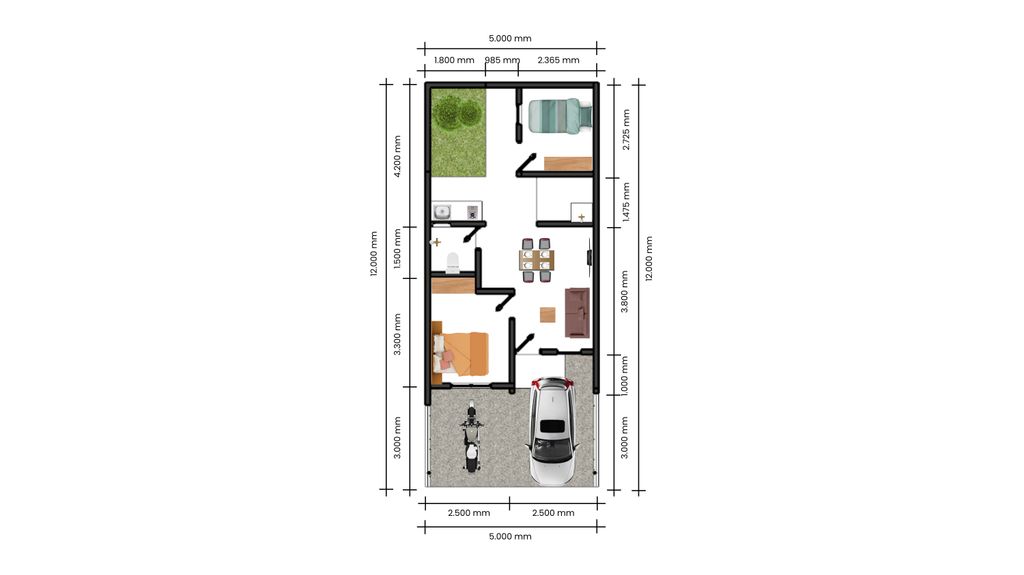 foto denah rumah tipe ASOKA perumahan D'GRAND LIVING