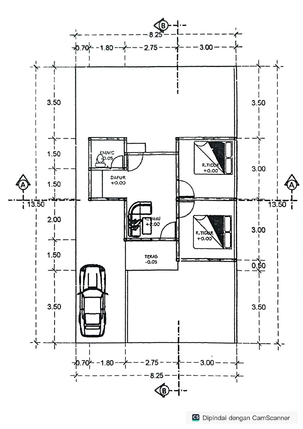 foto denah rumah tipe 36 perumahan CANTIKA 3