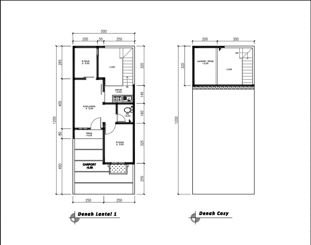 foto denah rumah tipe 30 1 Lantai - Cozy Level(299) perumahan Bukit Sukanagara Resort