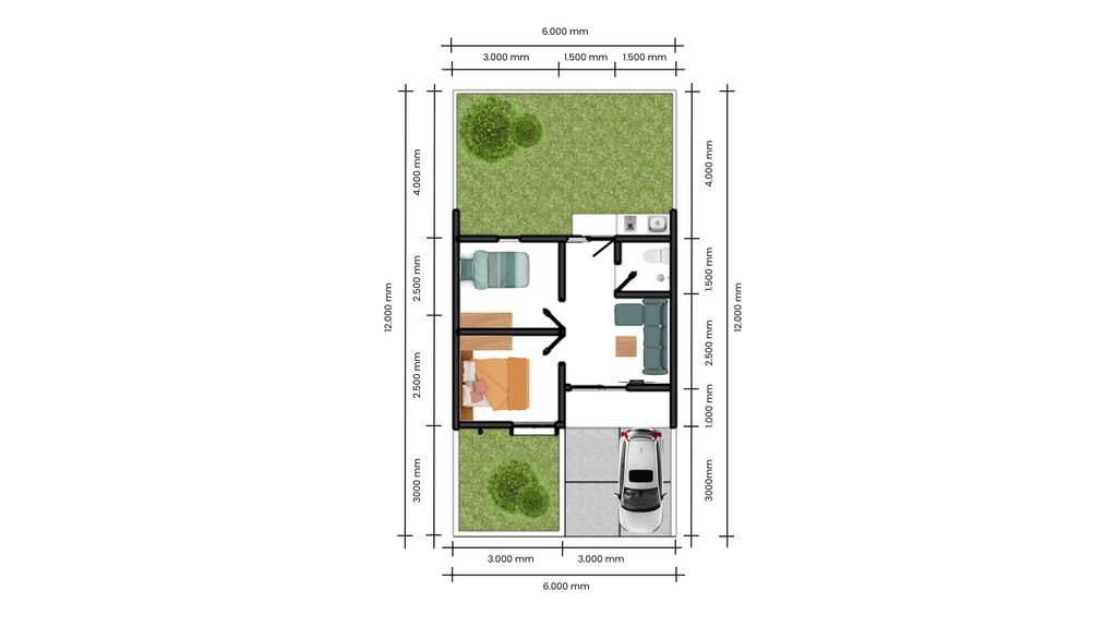 foto denah rumah tipe BOUGENVILLE perumahan D'GRAND LIVING