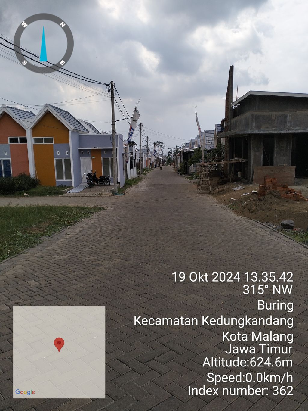foto posisi tengah perumahan GRAHA MALANG INDAH PENGEMBANGAN