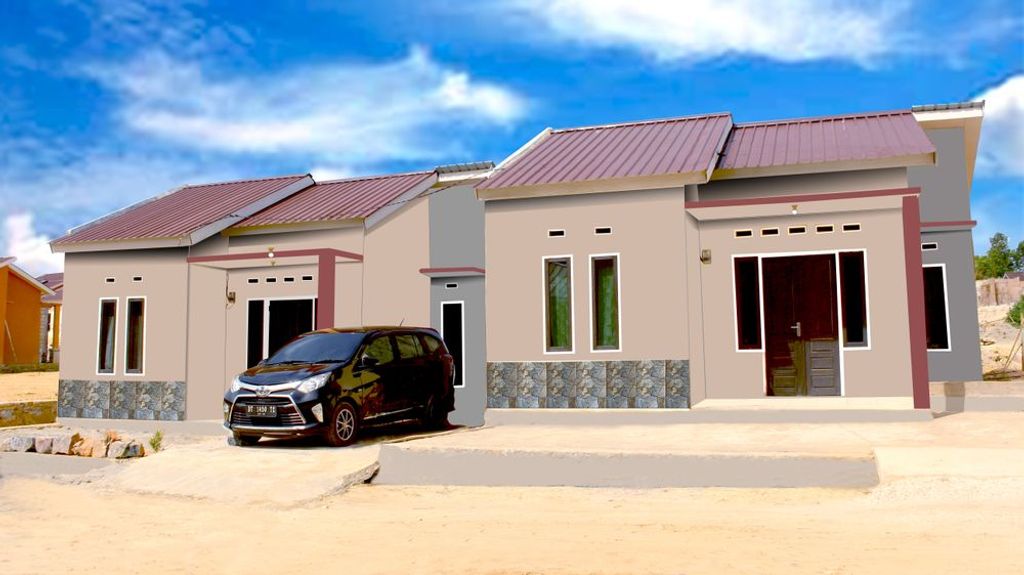foto tampak rumah tipe 3 6 perumahan AFIKA RESIDENCE TAHAP 4
