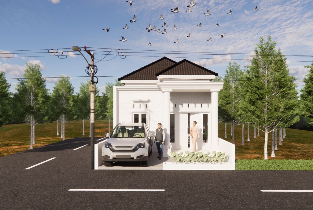 foto tampak rumah tipe 53 perumahan MEKAR AGUNG 5 RESIDENCE