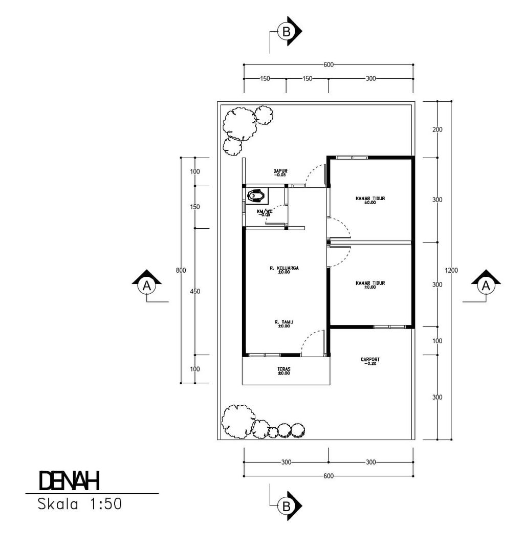 foto denah rumah tipe 36/84 Single perumahan PERUMAHAN GRAHA KARTIKA