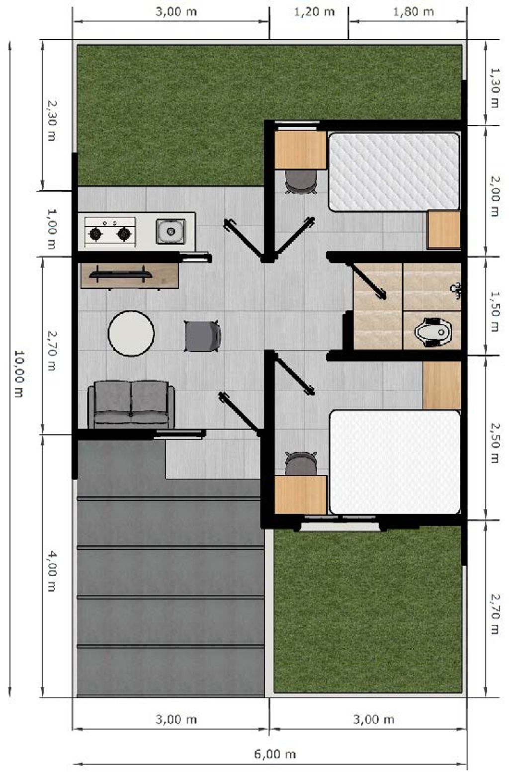 foto denah rumah tipe Cluster Pesona perumahan MULIA GADING KENCANA