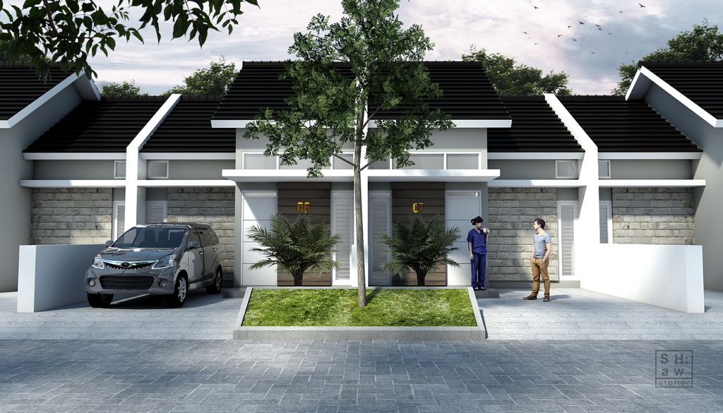 foto tampak rumah tipe 45 C perumahan GREEN SYUHADA