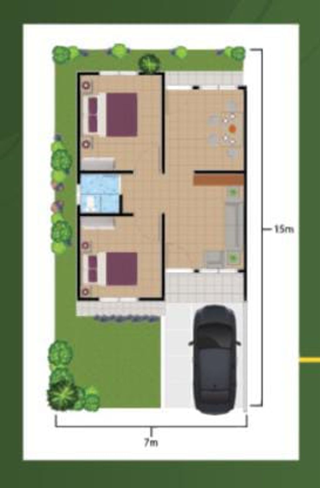 foto denah rumah tipe A-5 perumahan Grand Pande Hill
