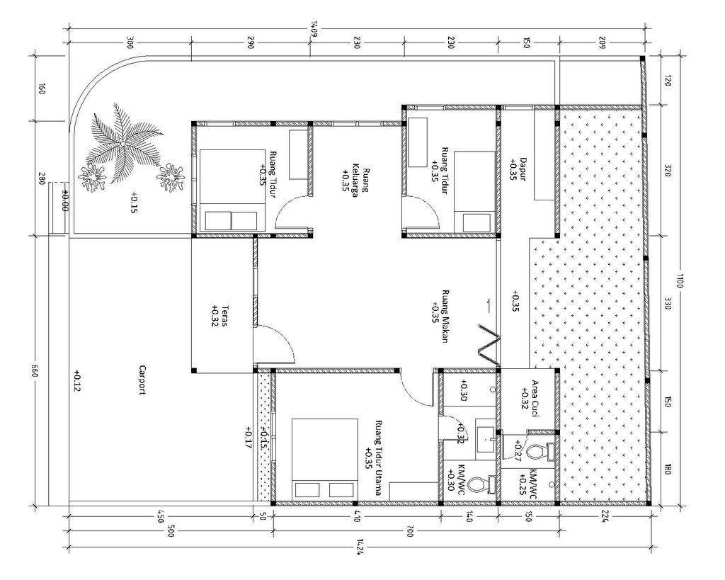 foto denah rumah tipe 71/153 perumahan Perumahan Amerta Tegalsari