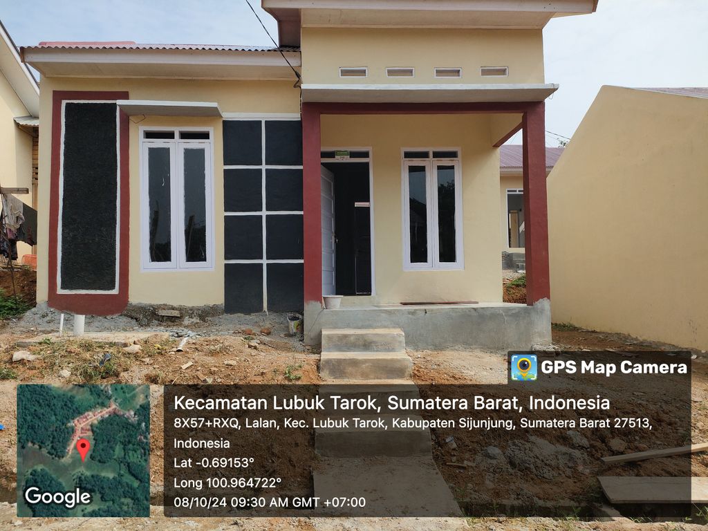 foto tampak rumah tipe 36/108 2024 perumahan Griya permata rumbio 