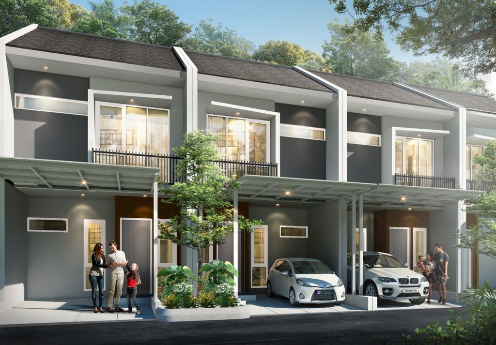 foto tampak rumah tipe Azure BA/10 perumahan MAGNOLIA RESIDENCE 2
