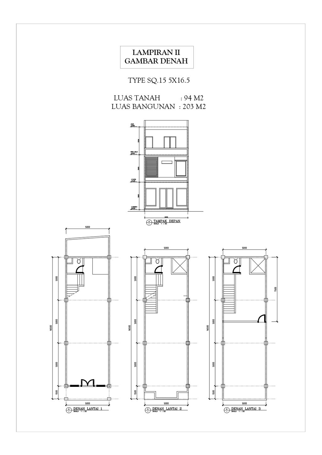 foto denah rumah tipe Rumah Toko SQ-2/15 perumahan MAGNOLIA RESIDENCE 2