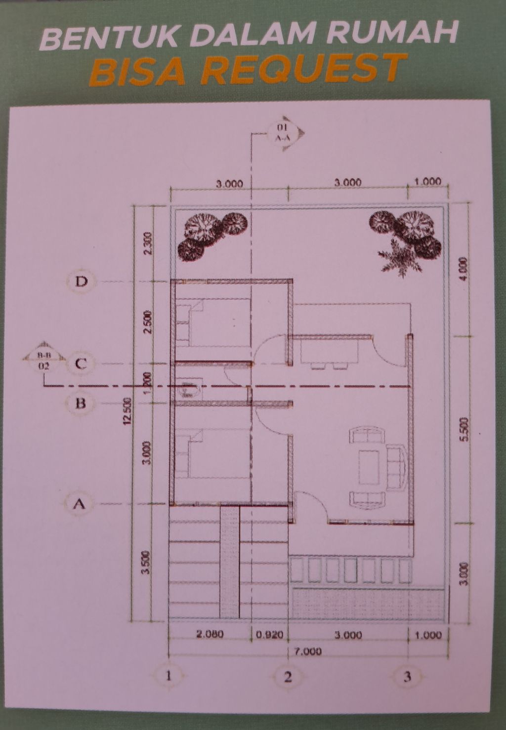 foto denah rumah tipe rumah 36 (terbaru) perumahan HARVEST RESIDENCE 6