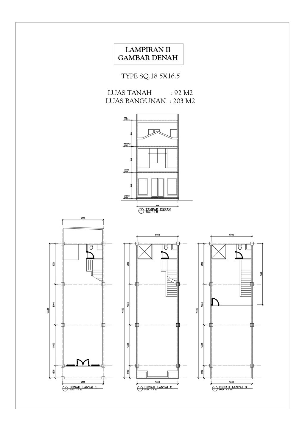 foto denah rumah tipe Rumah Toko SQ-2/18 perumahan MAGNOLIA RESIDENCE 2