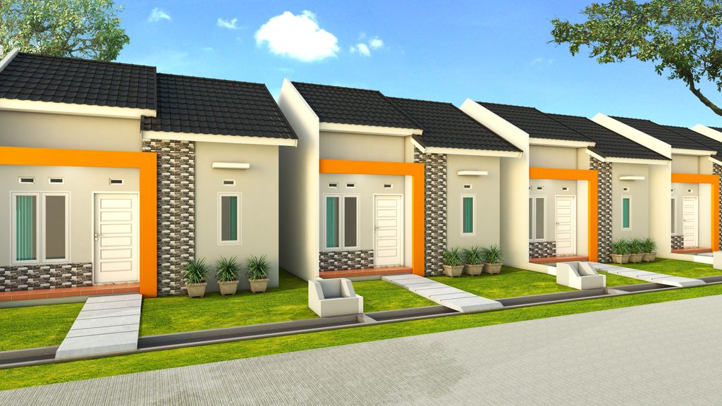 foto tampak rumah tipe 36/84 perumahan Griya Kharisma Regency