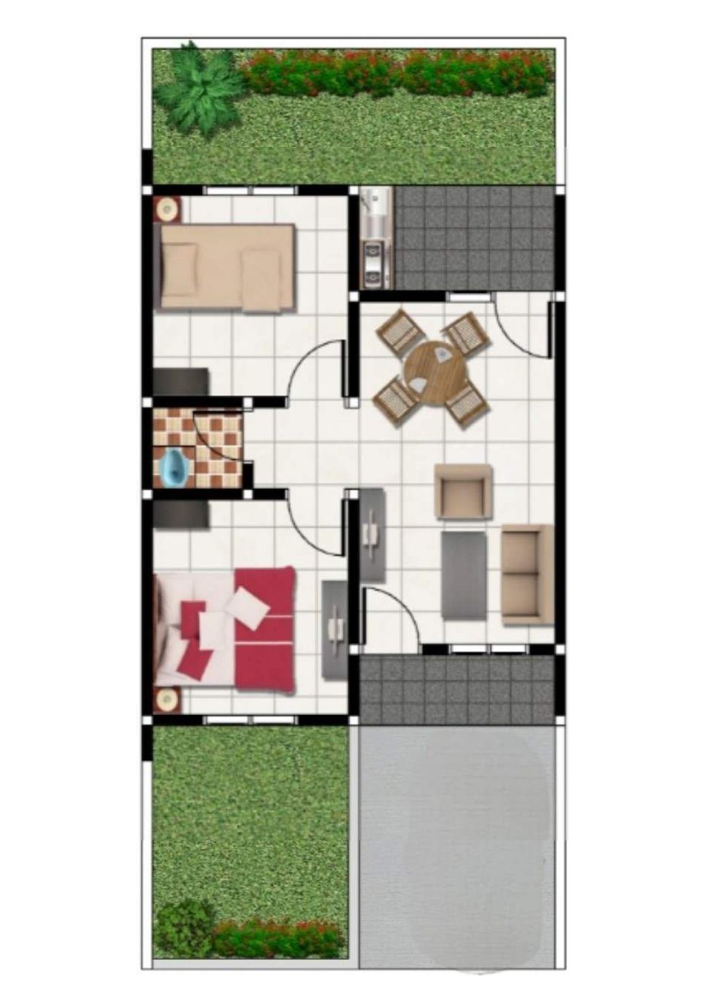 foto denah rumah tipe 36/72 perumahan PERUMAHAN SEDHUTA RESIDENCE