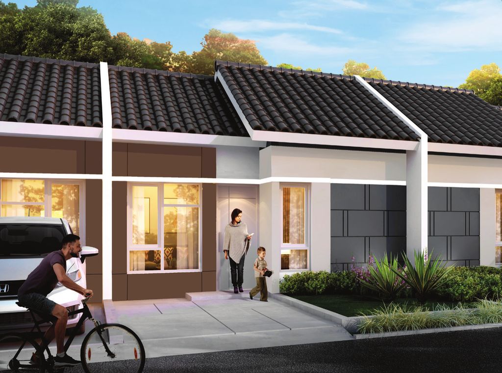 foto tampak rumah tipe Cluster Azalea perumahan GRAN HARMONI CIBITUNG TAHAP 2