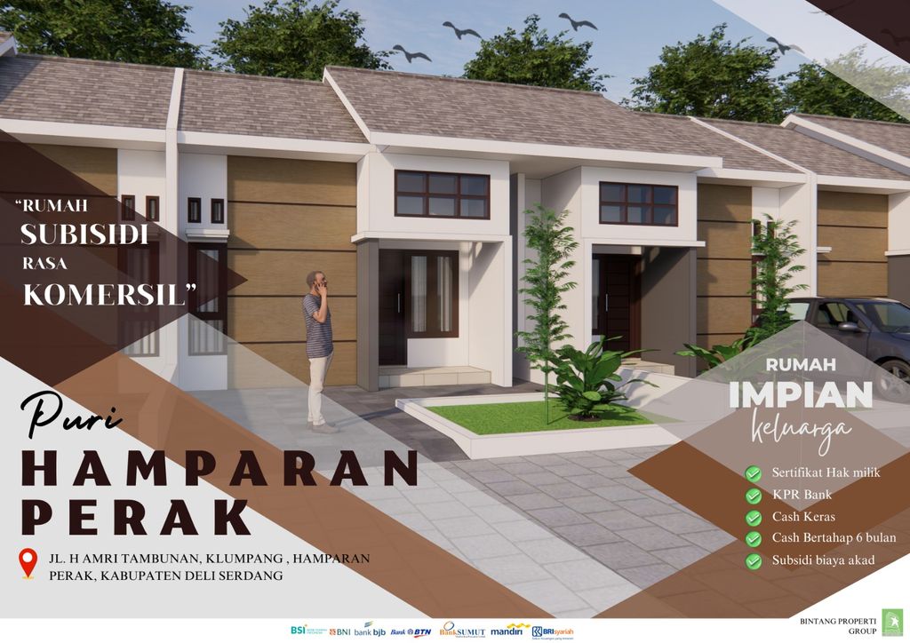 foto tampak rumah tipe 36 / 75 perumahan PURI HAMPARAN PERAK