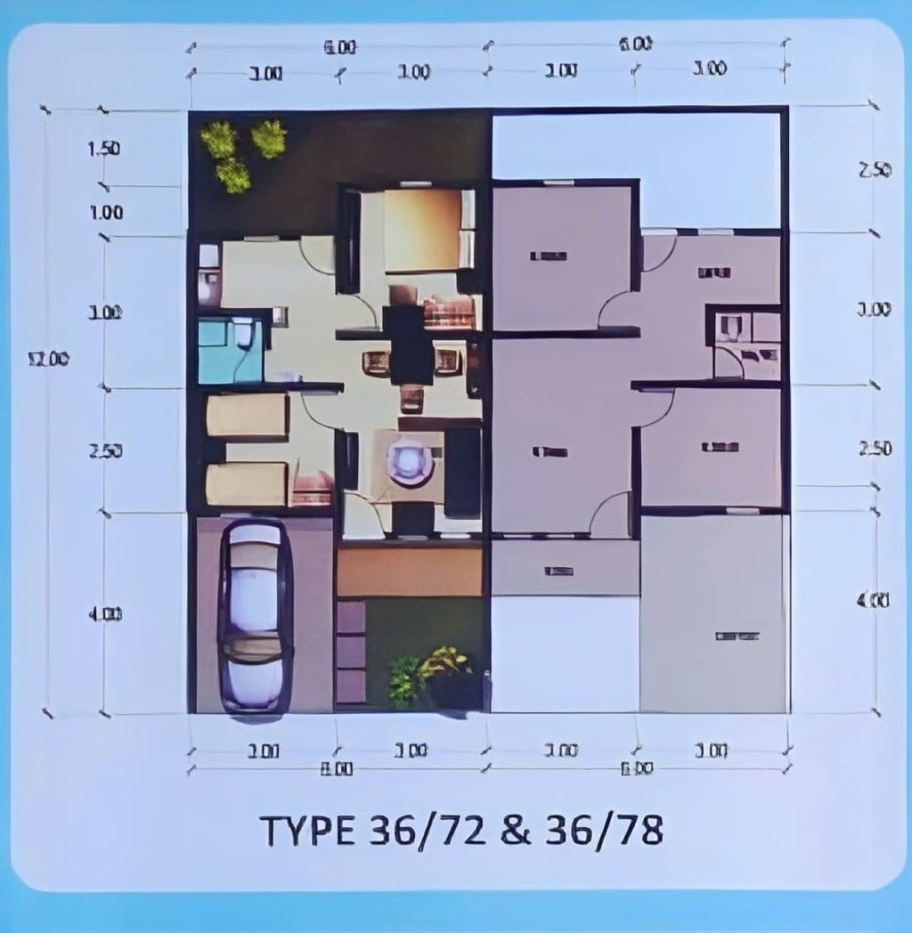 foto denah rumah tipe 36 perumahan PERUMAHAN SEM REGENCY MANDIRI 2