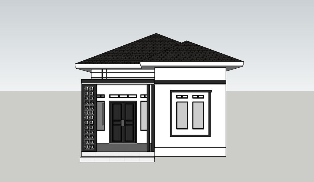 foto tampak rumah tipe 36 perumahan AL KARIM RESIDENT