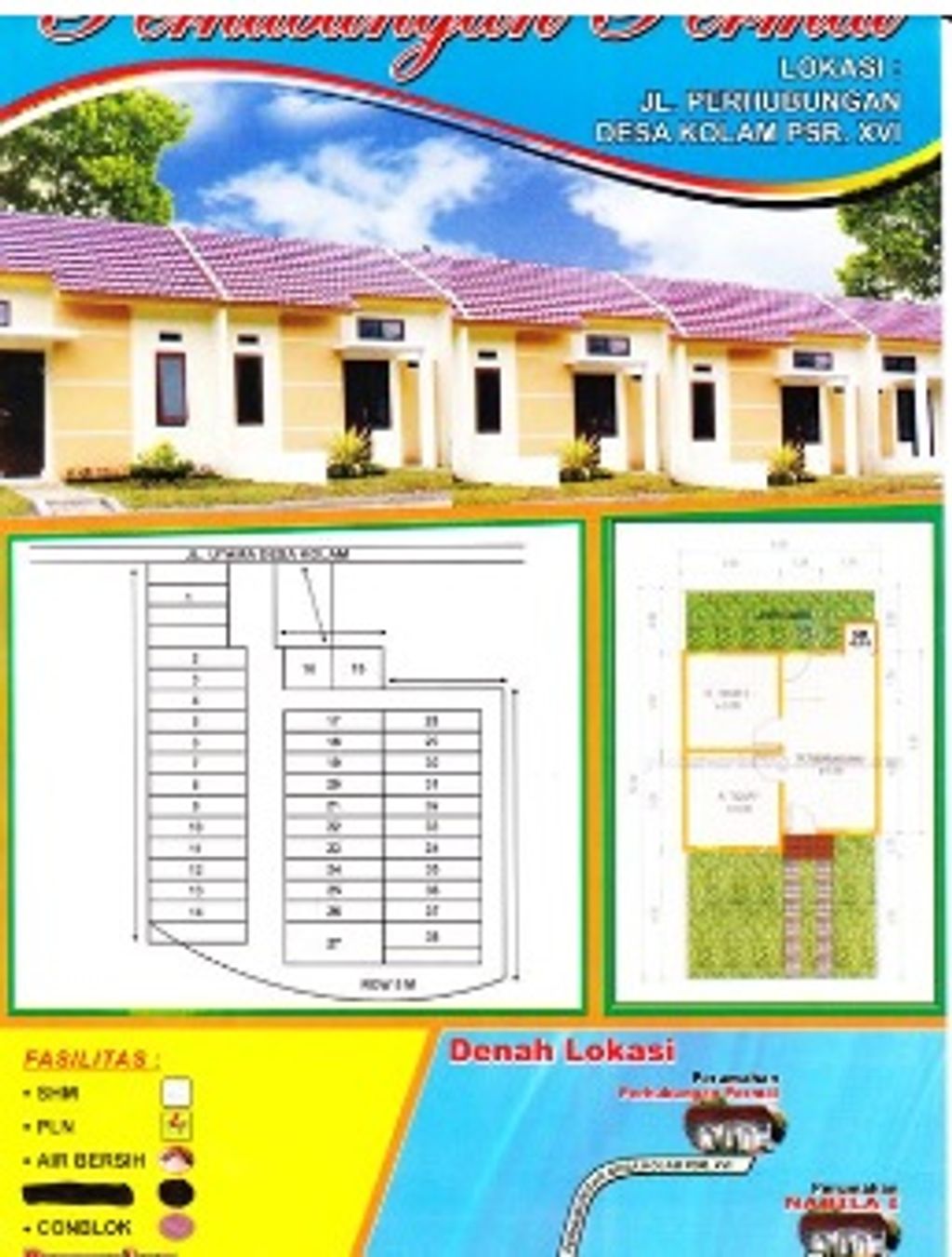 foto denah rumah tipe 36 perumahan PERHUBUNGAN PERMAI II