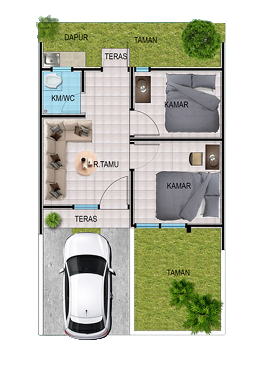 foto denah rumah tipe Standar perumahan CITRA HARMONI 6 KARANGSARI