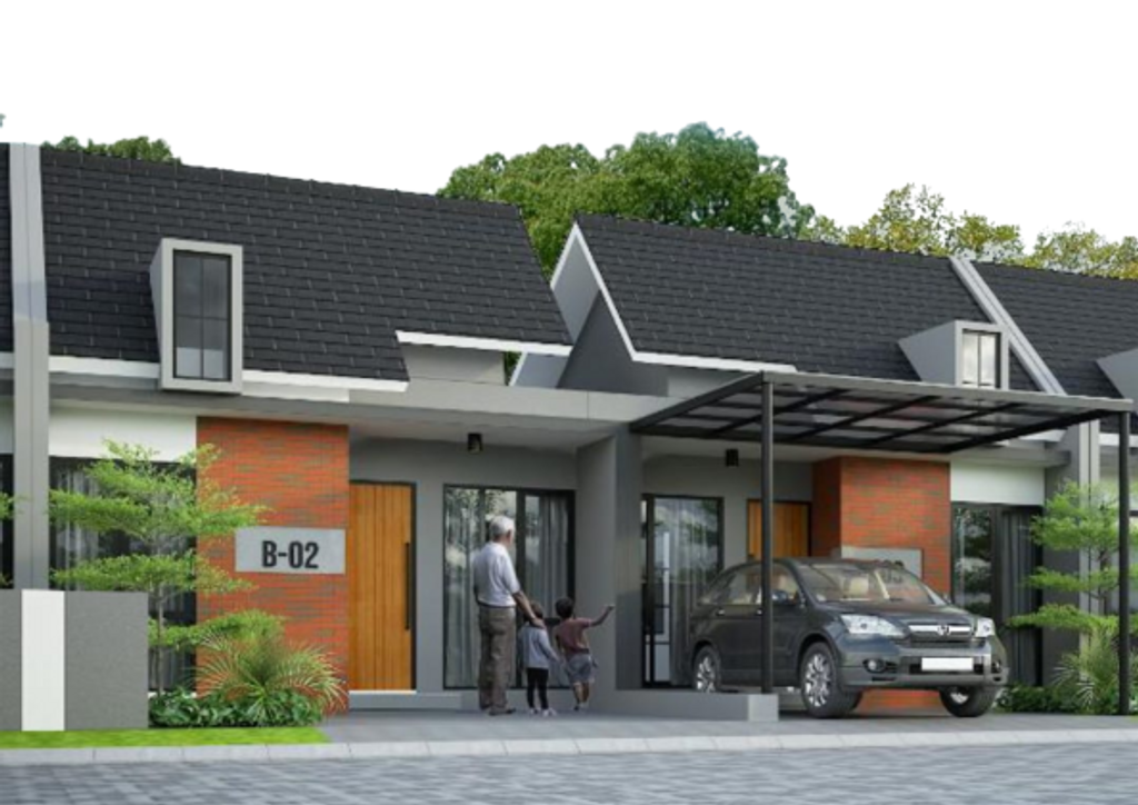 foto tampak rumah tipe industrial perumahan TAKTAKAN HILLS VIEW 1