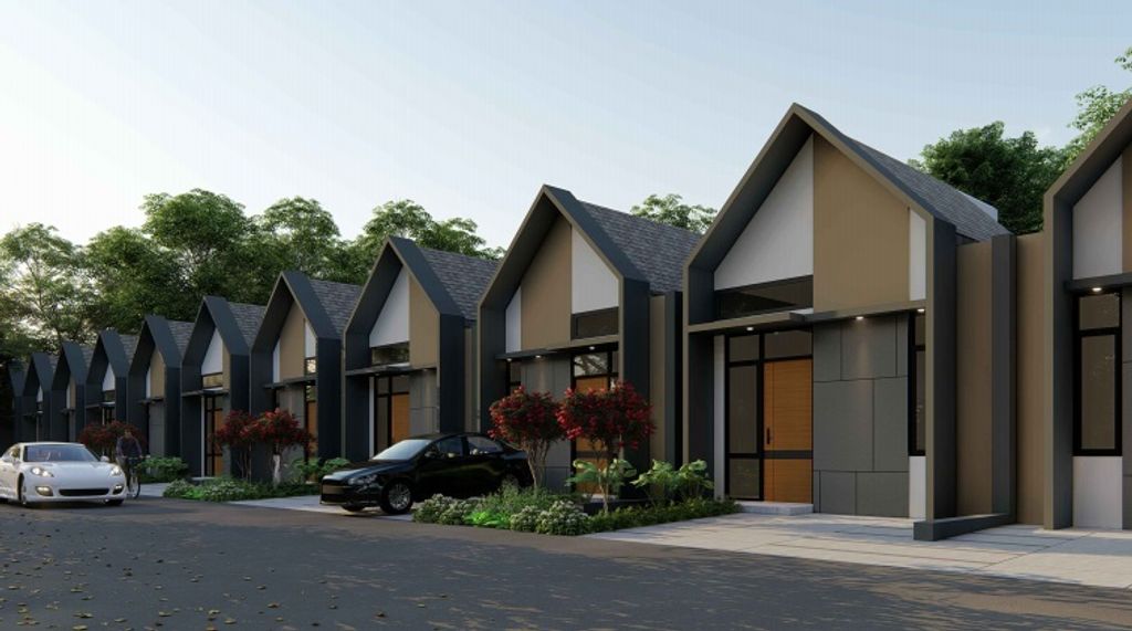 foto tampak rumah tipe 40/72 perumahan PERUMAHAN QUINLAND VILLAGE