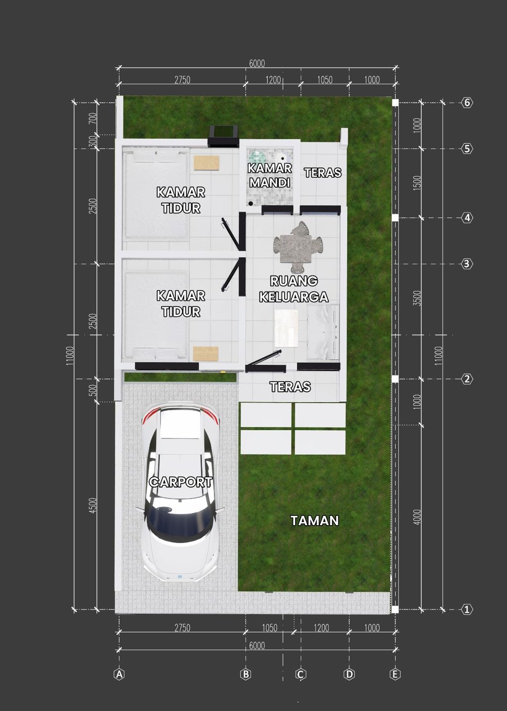 foto denah rumah tipe 27 perumahan METAVERSE SELAGALAS