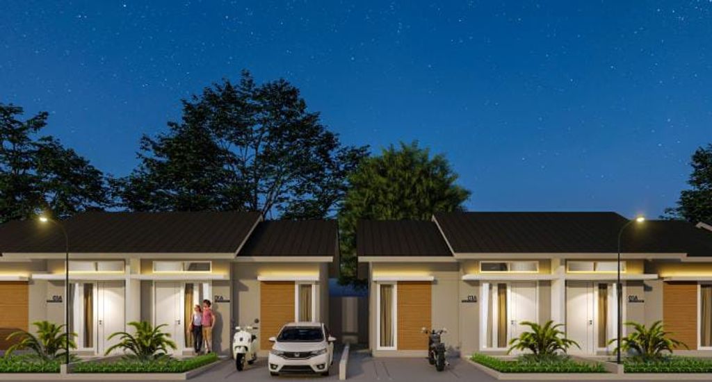 foto tampak rumah tipe 36/91 perumahan Golden Harmony 3
