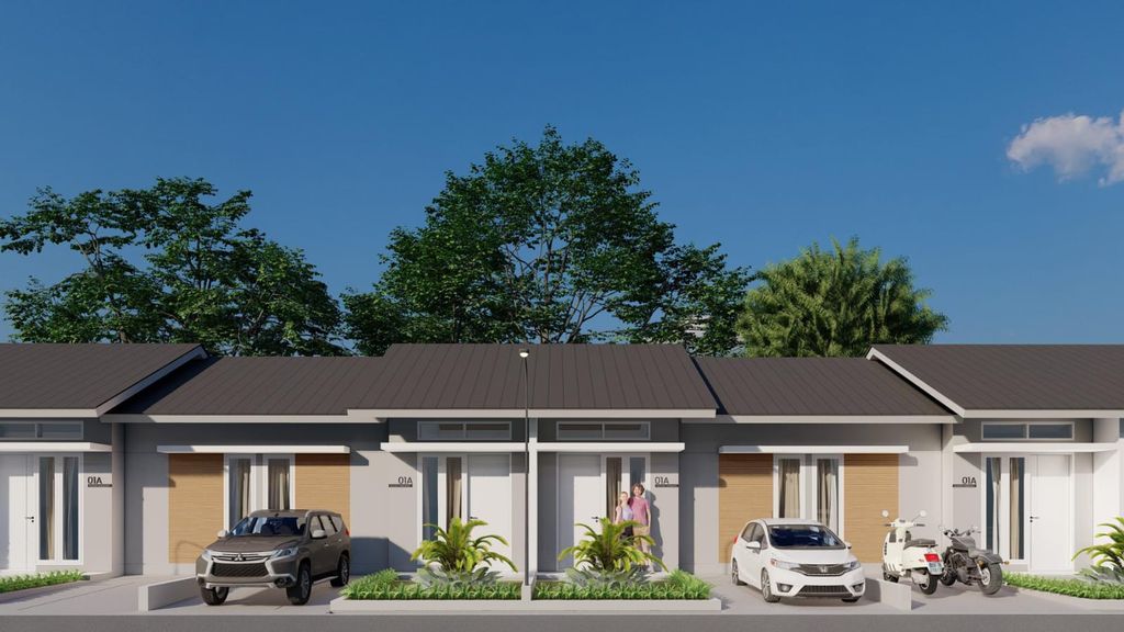 foto tampak rumah tipe 36/78 perumahan Golden Harmony 3