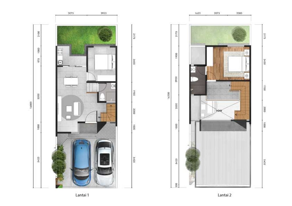 foto denah rumah tipe JURA A (Show Unit) perumahan Metland Menteng