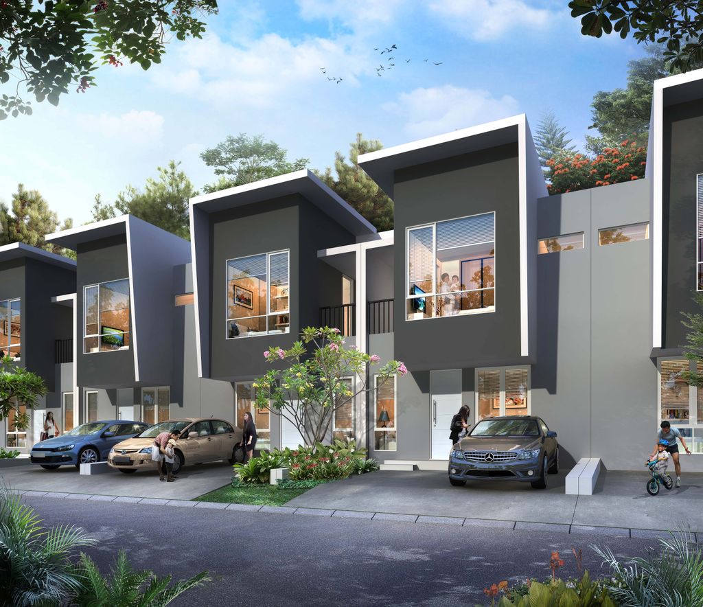 foto tampak rumah tipe HAZEL perumahan SERPONG JAYA THE HEIGHT