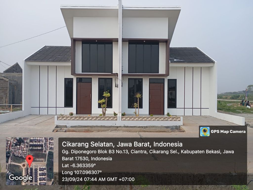 foto tampak rumah tipe 30/60 perumahan Cikarang Utama Residence 2 tahap II