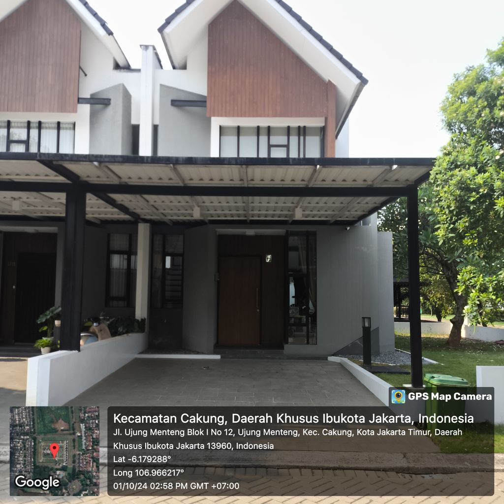 foto tampak rumah tipe JURA A (Show Unit) perumahan Metland Menteng