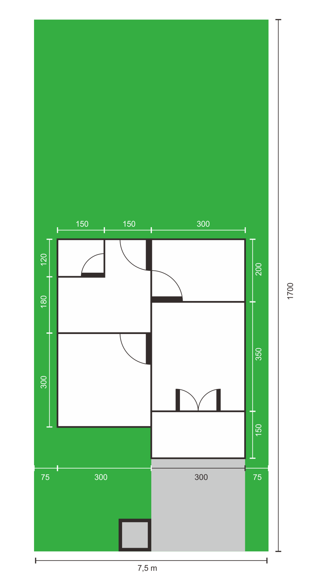 foto denah rumah tipe 36 perumahan FAMILI SEJAHTERA