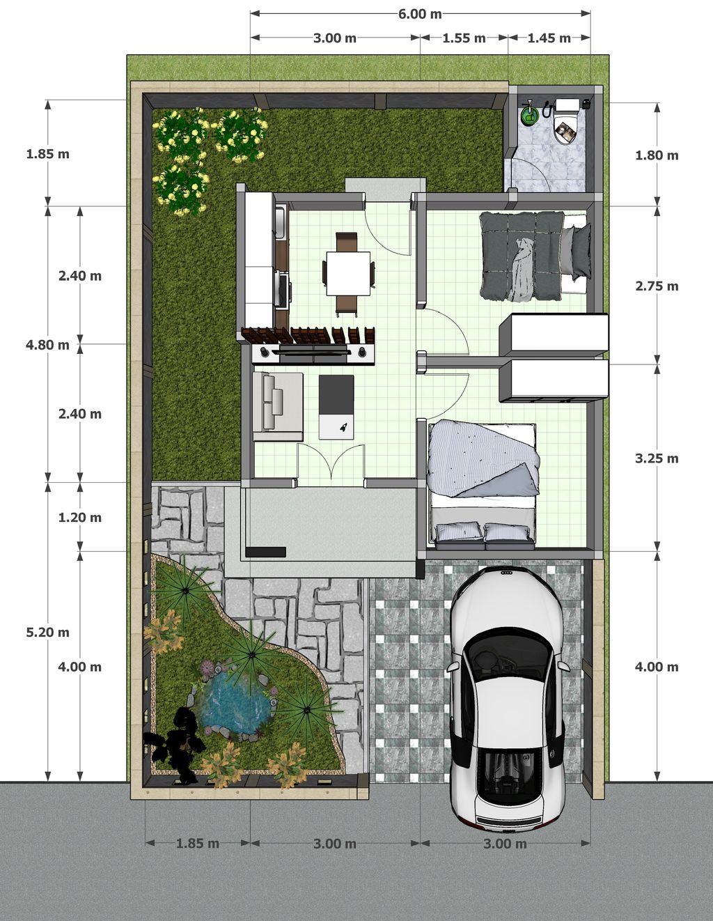 foto denah rumah tipe 36/95 perumahan YUSRA RESIDENCE 01