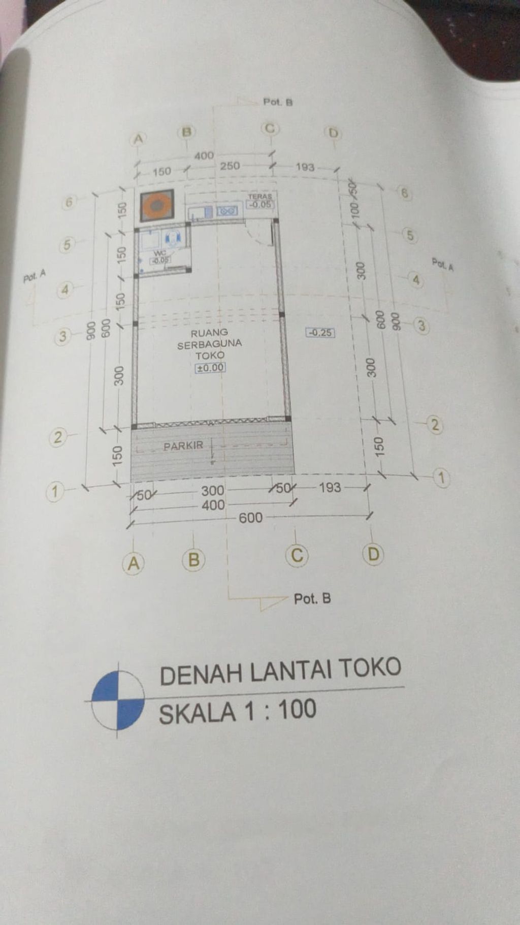 foto denah rumah tipe 24/54 perumahan PERUMAHAN E-BULO RESIDENCE