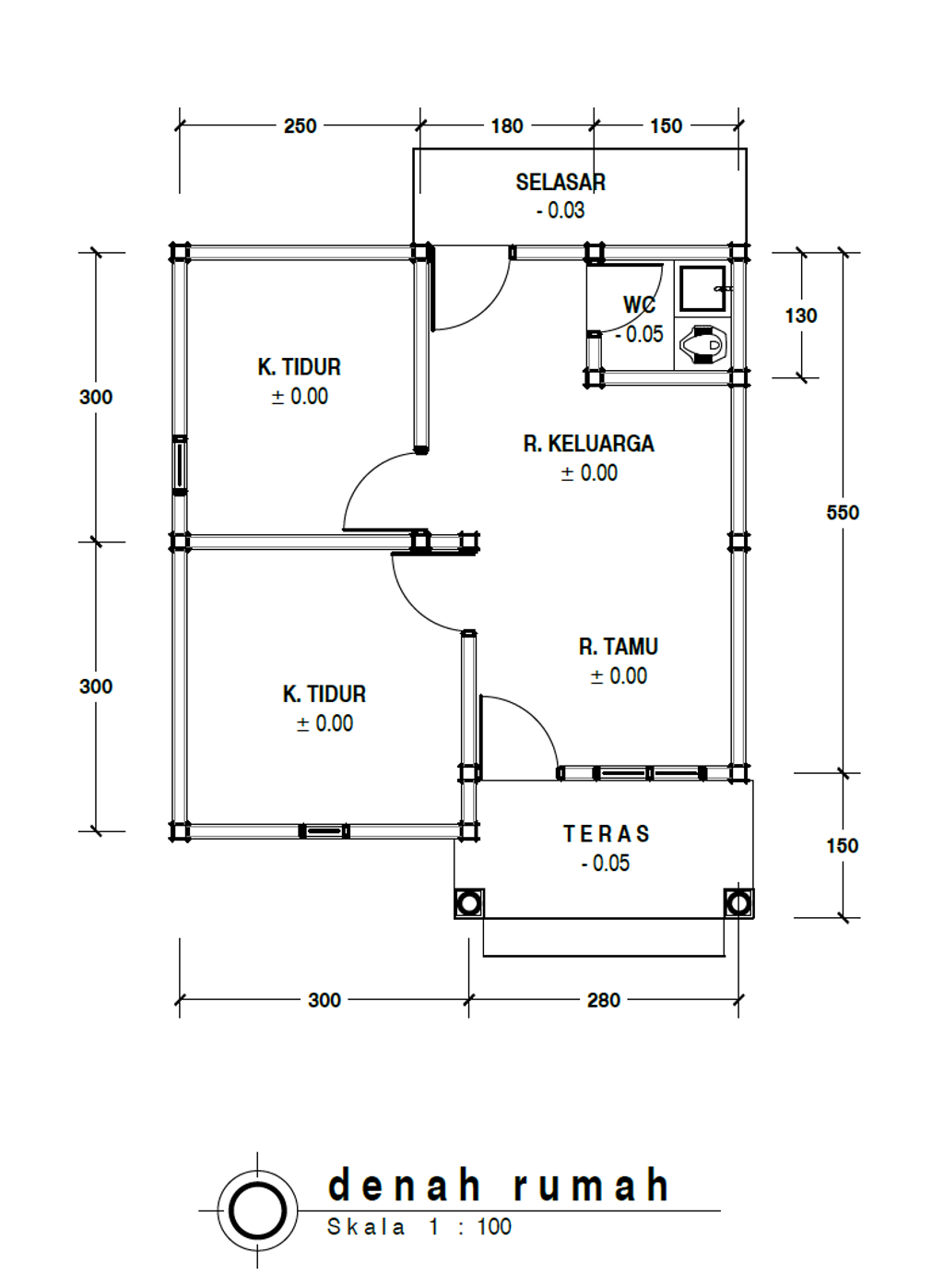foto denah rumah tipe 36 komersil perumahan GRIYA DAMAI KERENG II