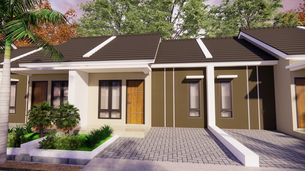 foto tampak rumah tipe 40 perumahan DIAMOND 2