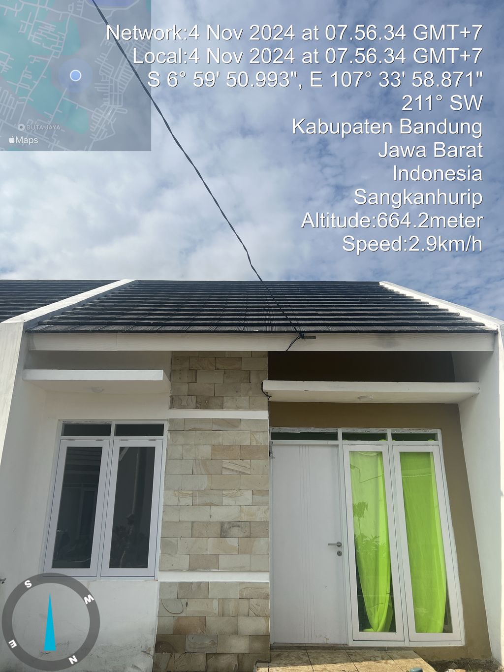 foto tampak rumah tipe K1 NO 11 perumahan TEDUH KATAPANG