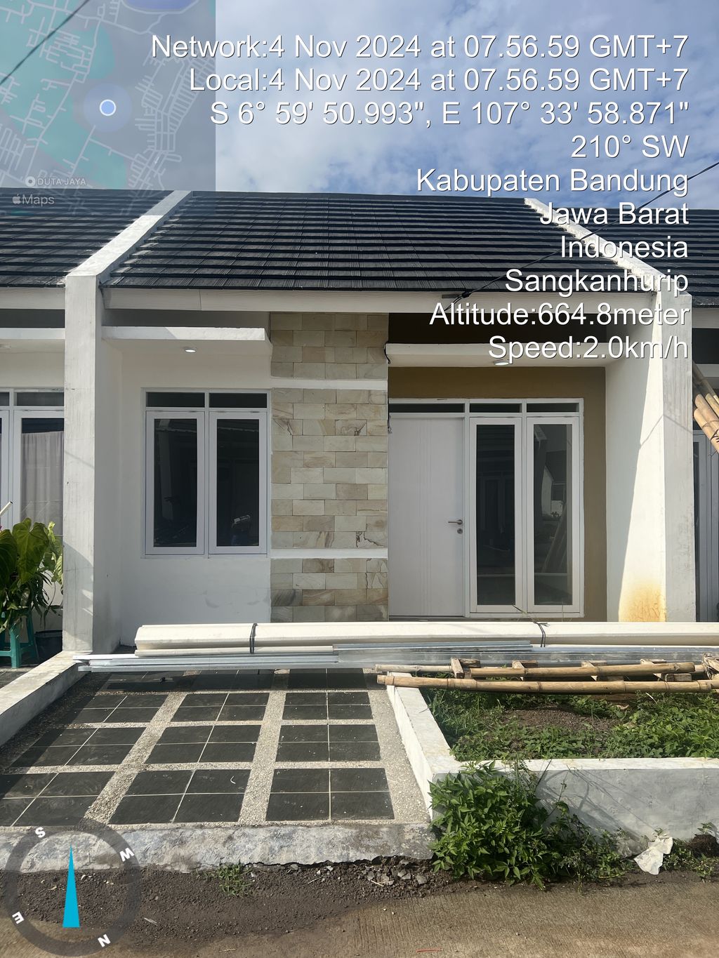foto tampak rumah tipe K1 NO 12 perumahan TEDUH KATAPANG