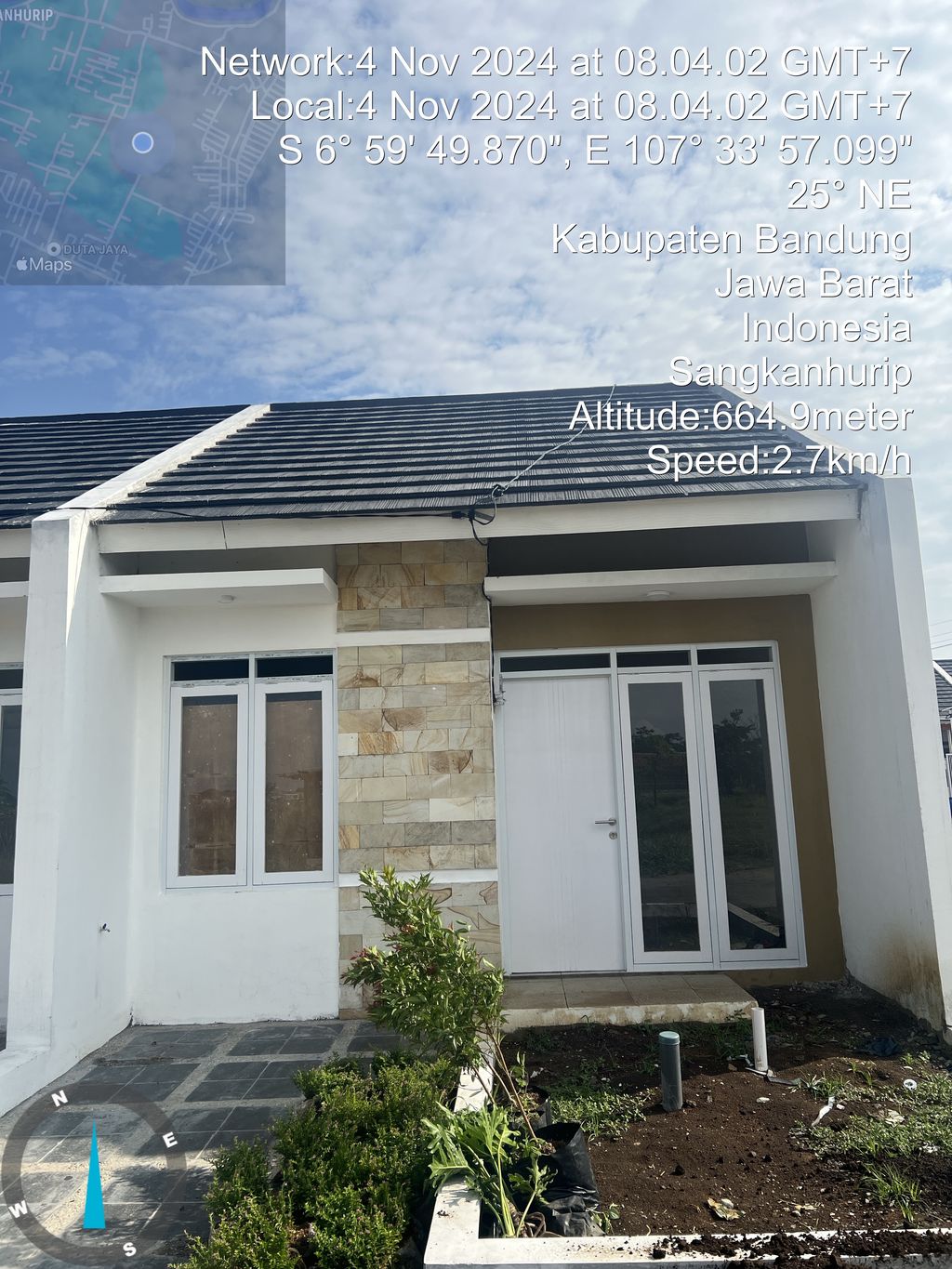 foto tampak rumah tipe 30/60 HOEK NEWW perumahan TEDUH KATAPANG