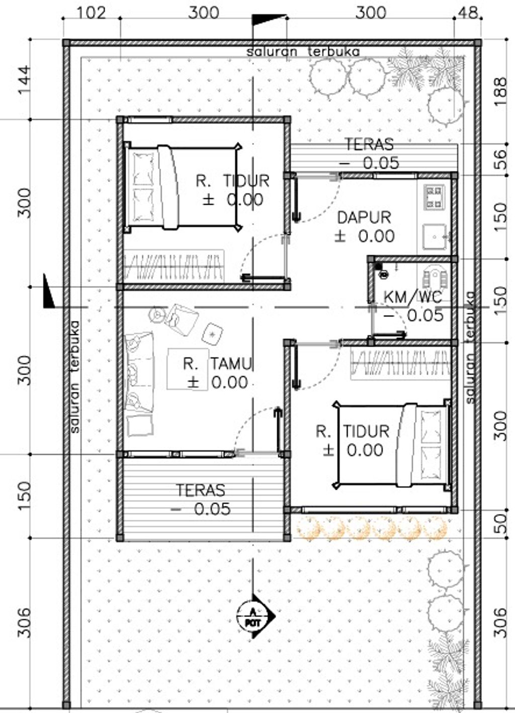 foto denah rumah tipe Dua Muara Residence perumahan Dua Muara Residence