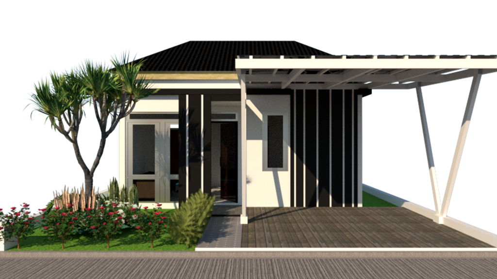 foto tampak rumah tipe 38,5 perumahan Harmoni Park 2
