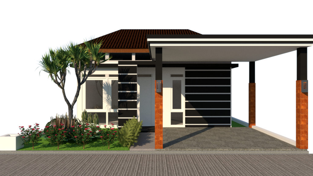 foto tampak rumah tipe 42 perumahan Harmoni Park 2