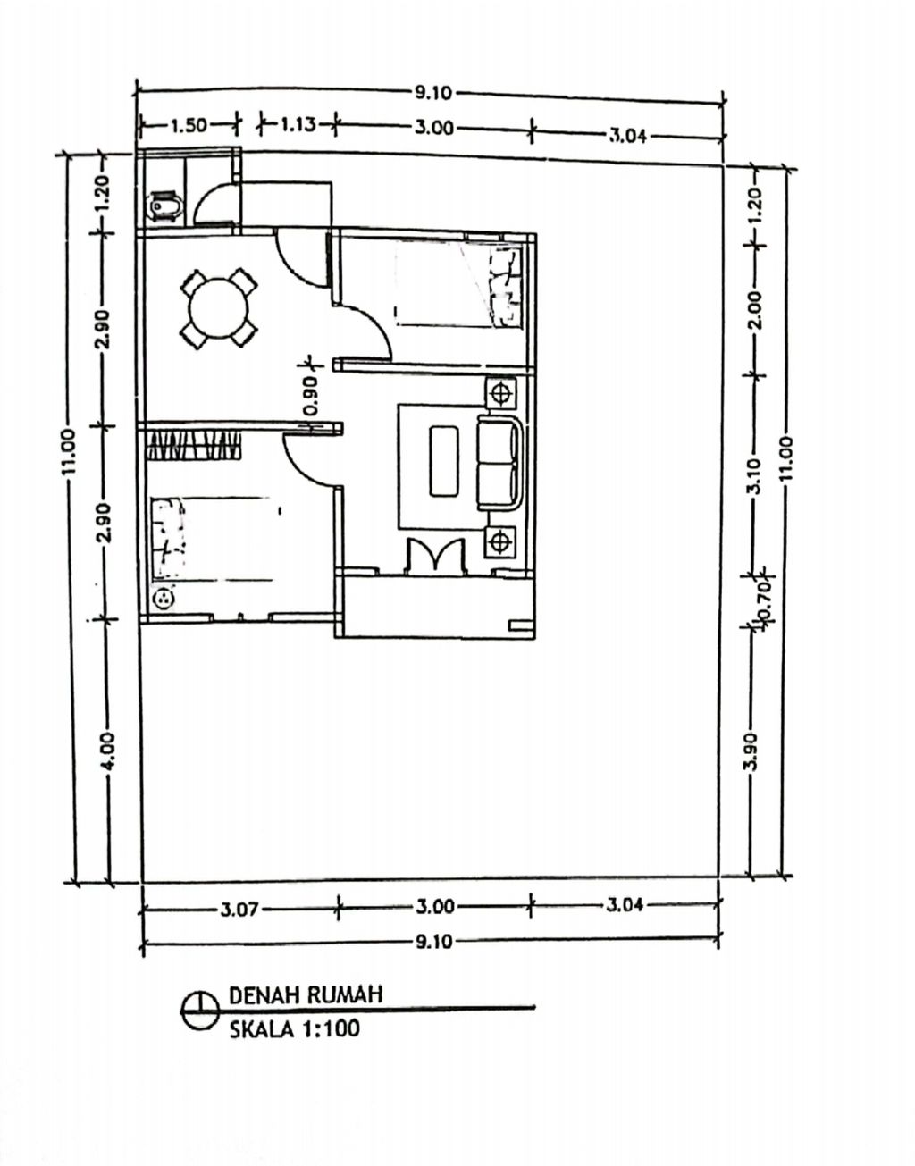 foto denah rumah tipe 36 perumahan CITRA GARDEN 9 TAHAP 4